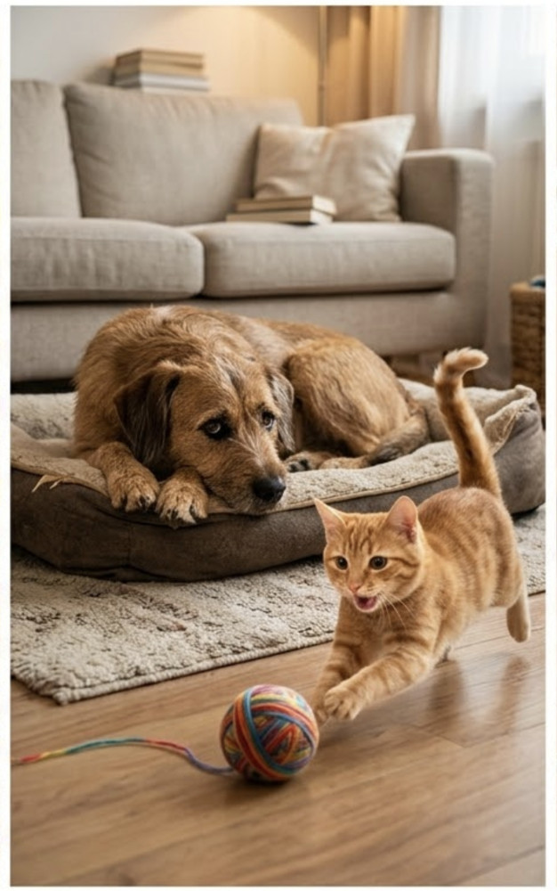 Smutný pes & veselá kočka 